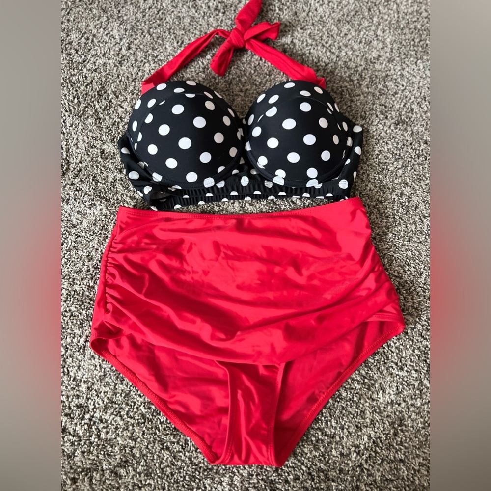 High waist swimsuit two pieces!